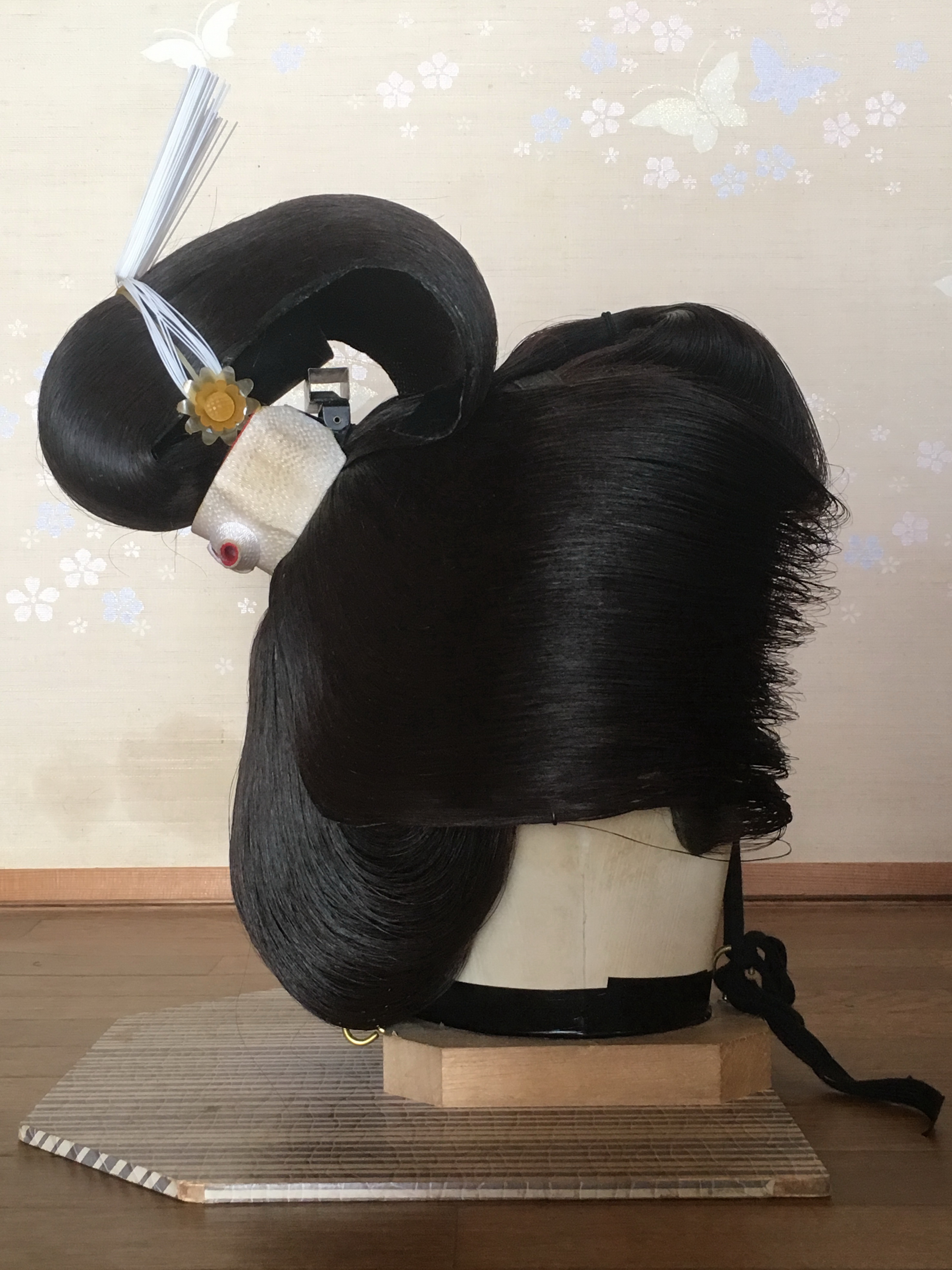 KATSURA Real Hair Wig GEISHA MAIKO Traditional Japanese KIMONO Cosplay